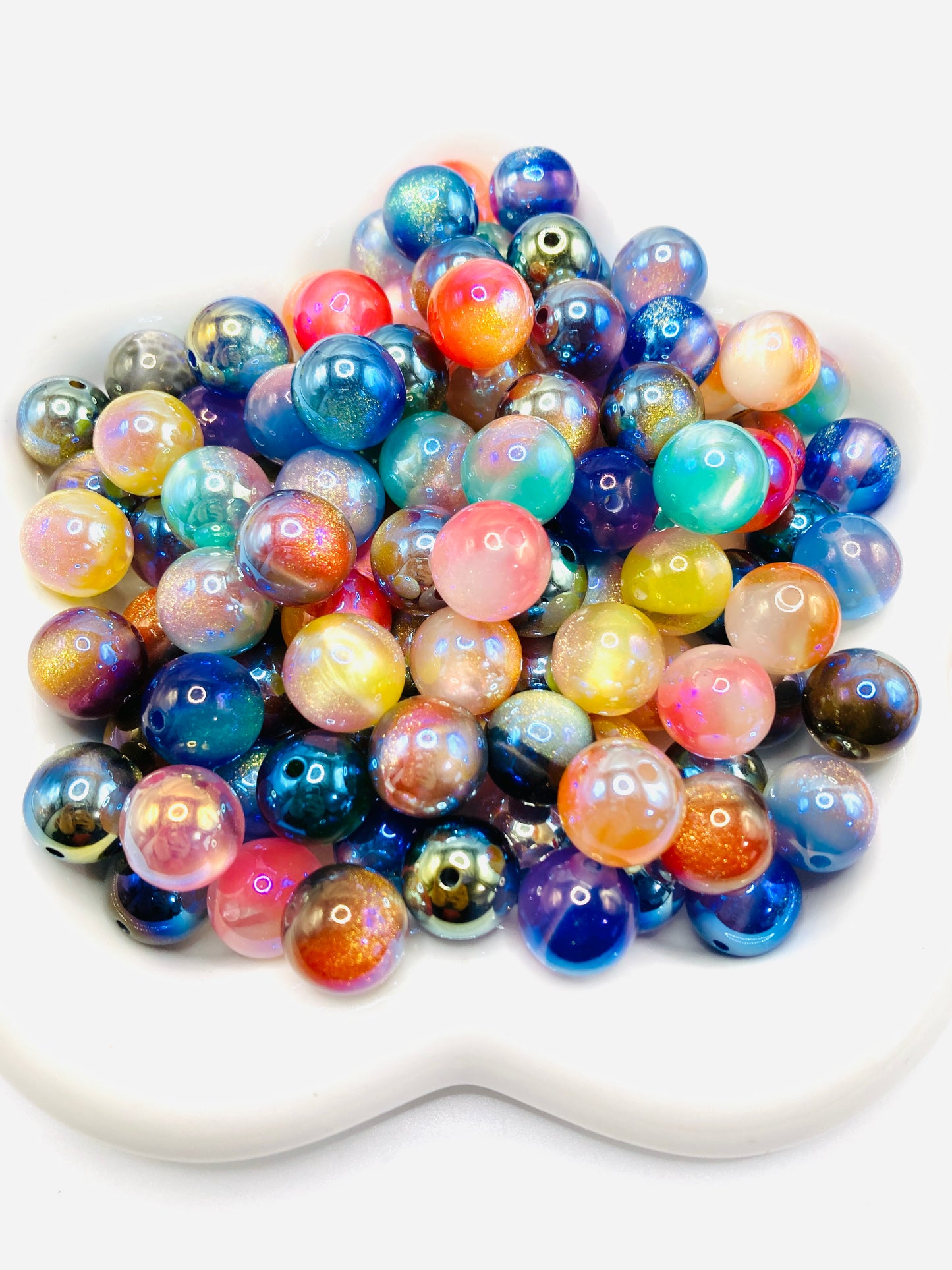 Acrylic beads Cat's eye beads uv glitter Reflective beads Random Mix MD（#2）