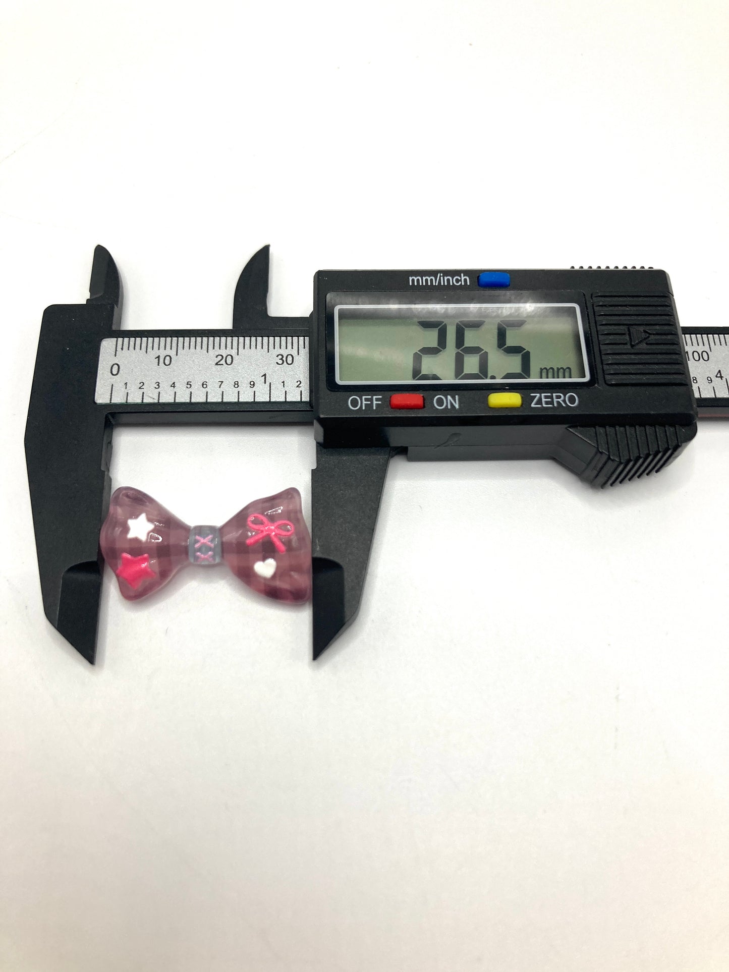 bow Acrylic beads Checkered pattern Stars Heart Acrylic translucent bow tie 26mm