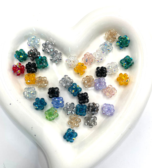 Fancy knit bead by plastic crystal diy beads diy pens 12mm irregular shape random mix color