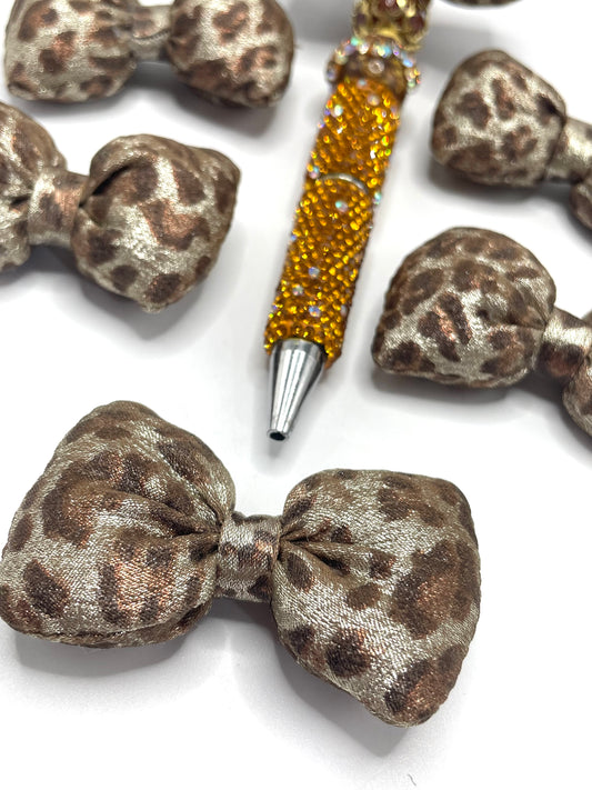 Leopard print Fluffy bow Sexy Wilderness DIY accessories 61mm