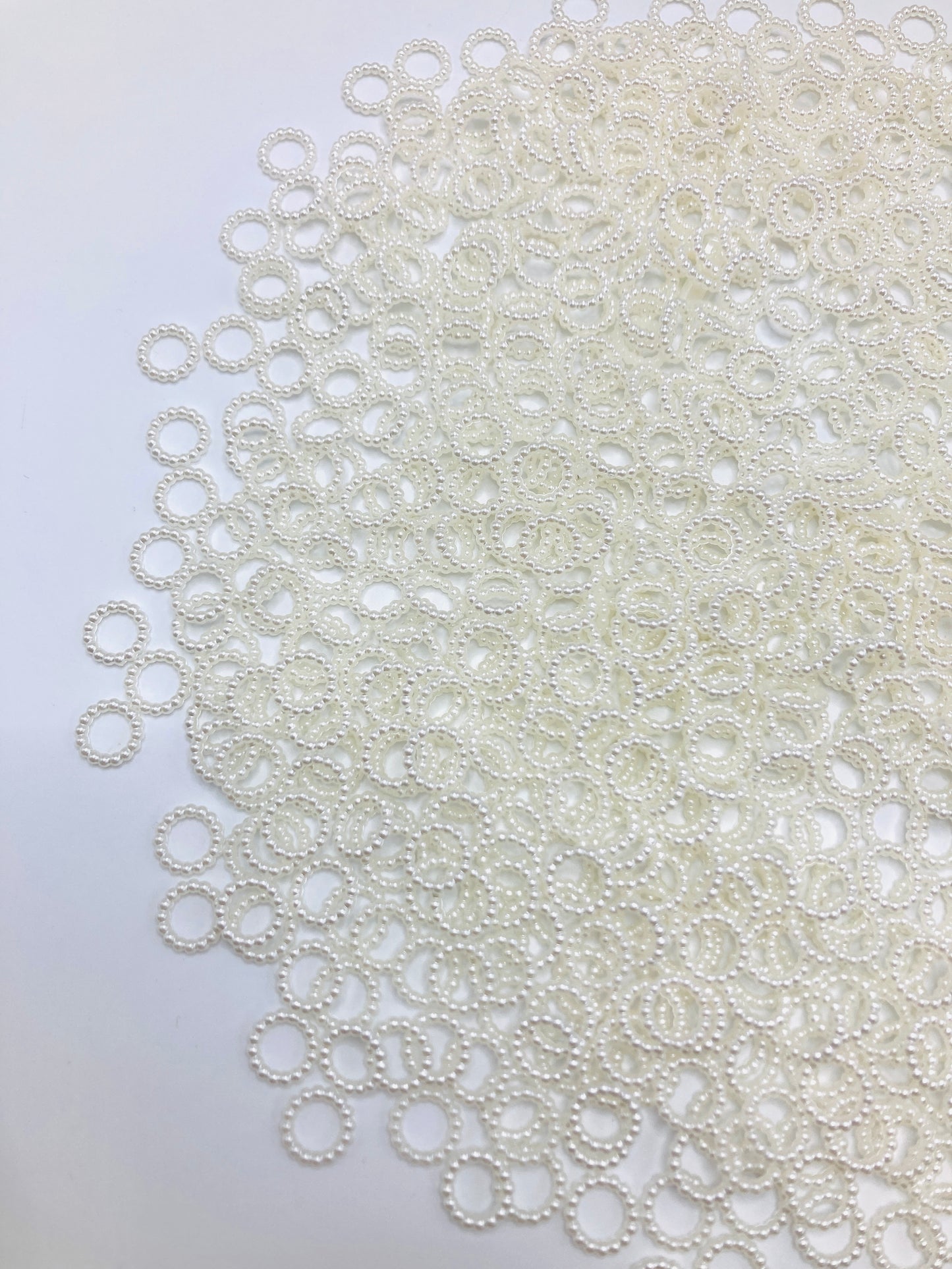 Spacer Pearl circle spacer pearl spacer ring  gasket Colored pearl gaskets  Random Mix