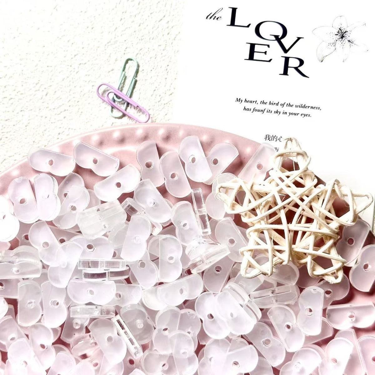 Charm attachment for DIY beaded pen Acrylic sheet