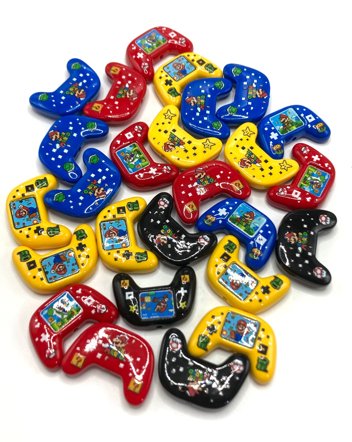 Acrylic beads Sound game controller beads Super Mario 39mm Random Mix