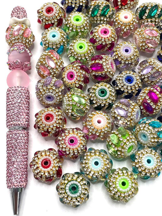 Fancy Beads mirror Ancient beads Chain Pearl gasket beads Random Mix 20mm