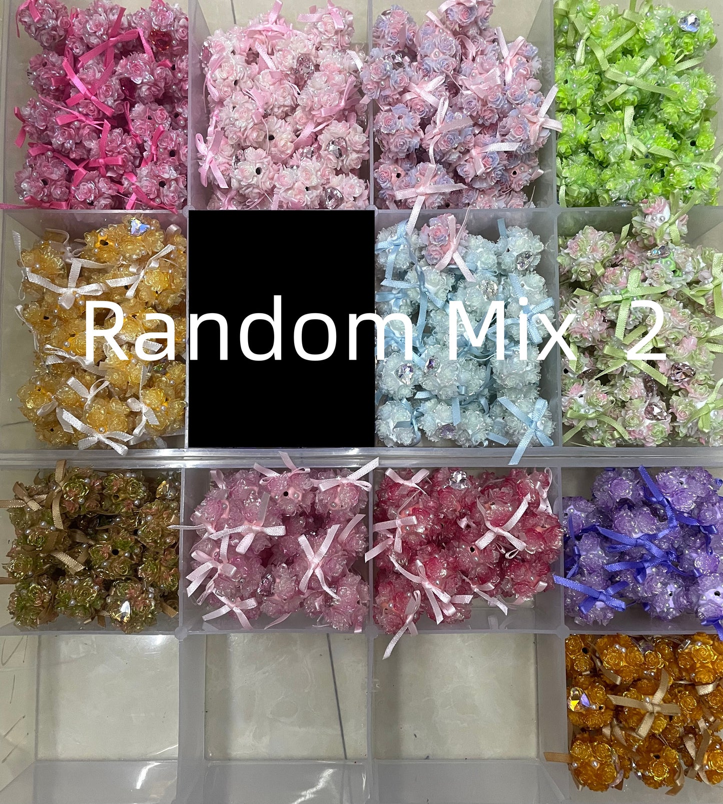 Rose bead Flower bead Beaded bow Heart Rhinestone Flowerbead bow flower bead ,flower bow bead