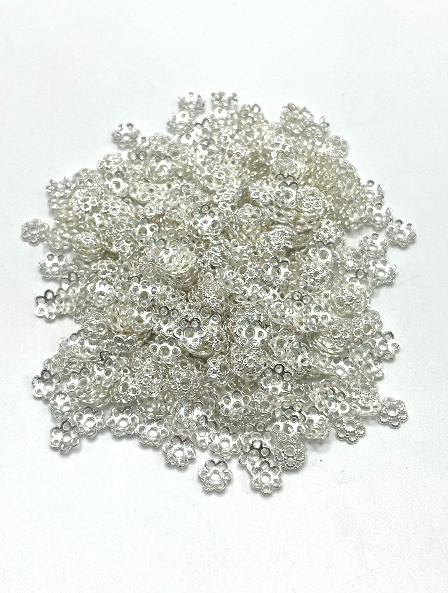 spacer Golden and silver-colored flowers Gasket spacer beads (Can't wear the pen) 5mm