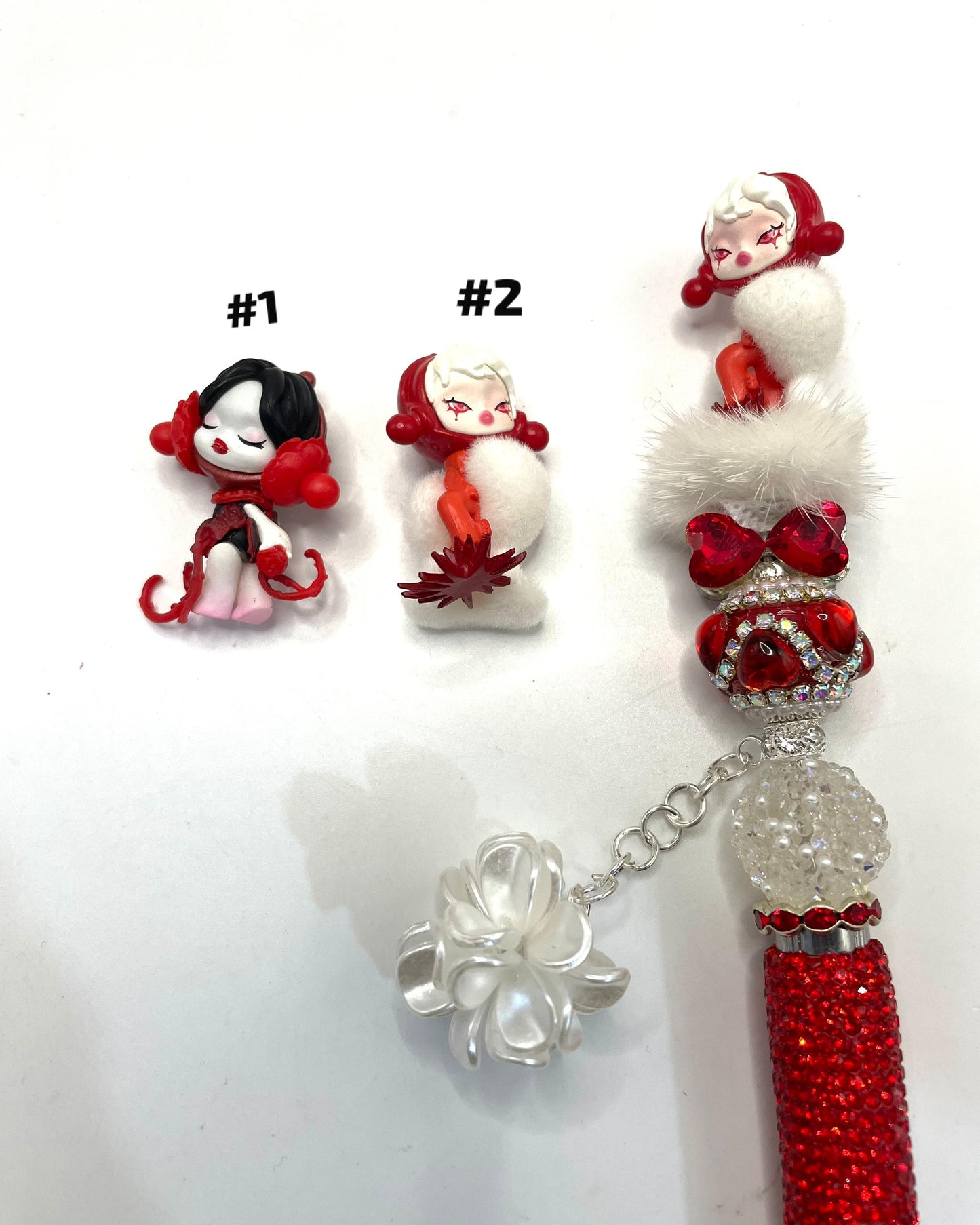 diy pen topper with sp doll skull panda figure character