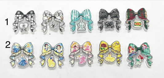 diy beaded beadable arcylic beads characters figures bow set beads design beads princess beadsrandom mix