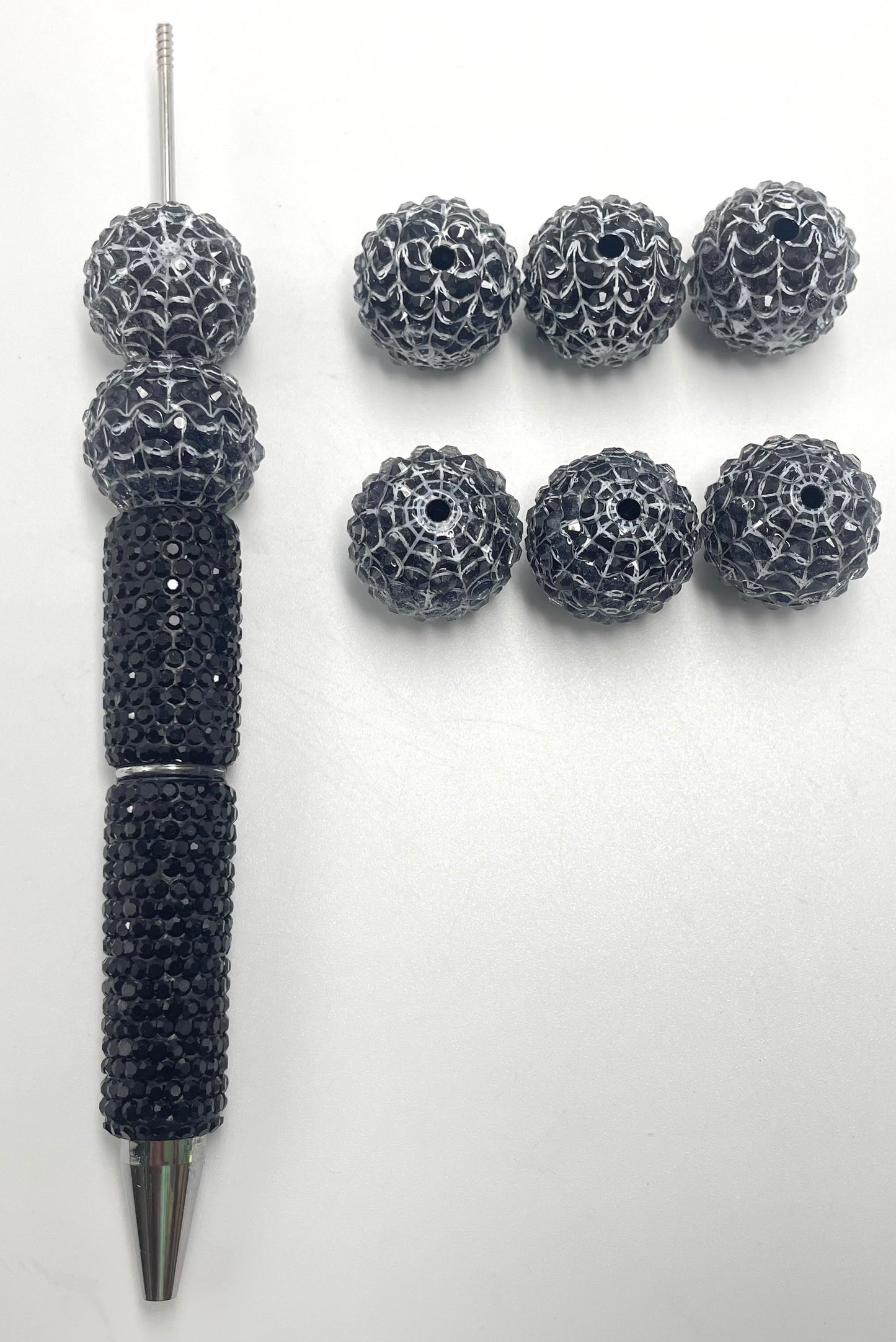Spider web spider net Halloween bead jelly rhinestone bead  diy bead ,beaded bead beadable bead acrylic bead 20mm