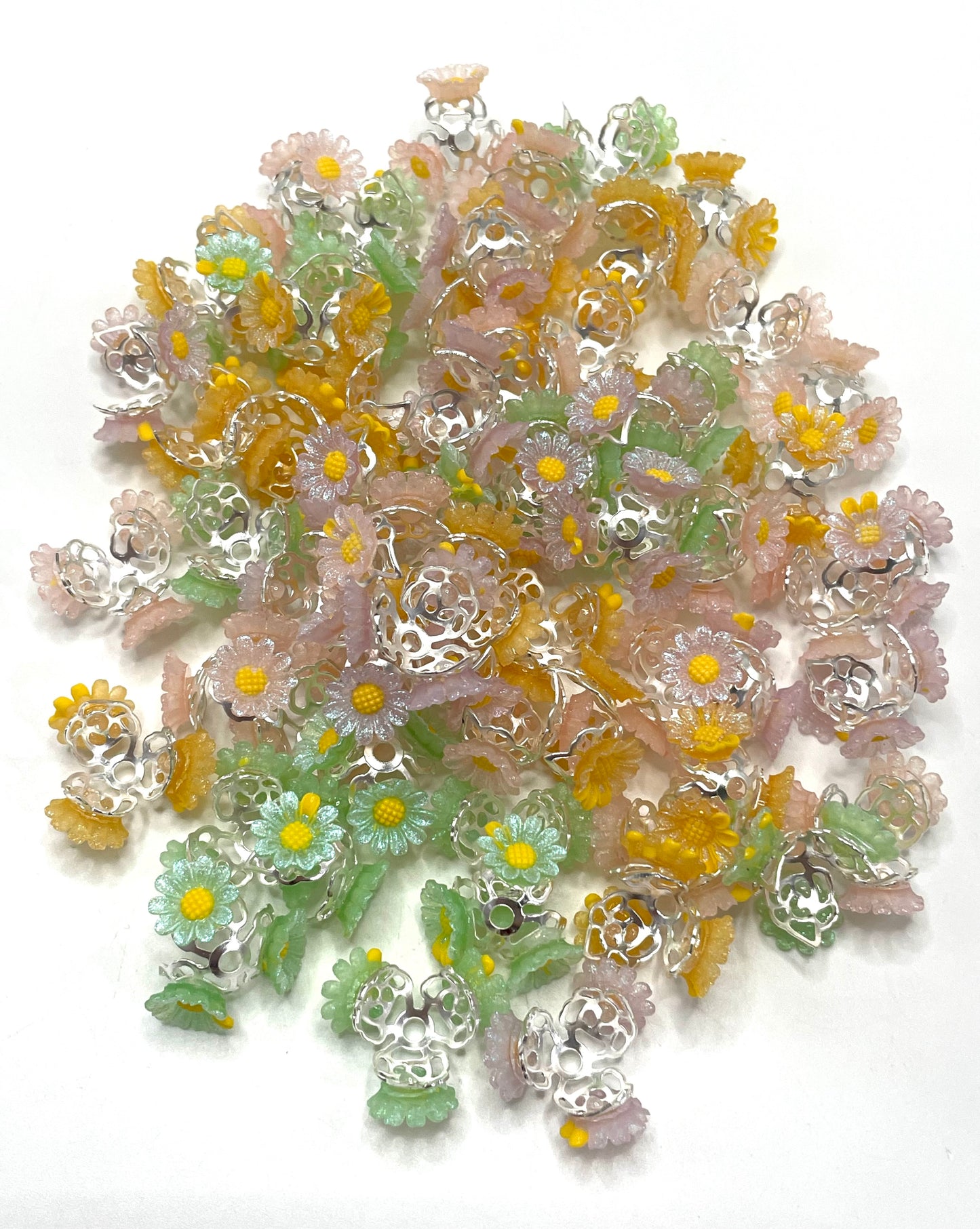 Interval beads spacer Sunflower Chrysanthemum Metal Alloy