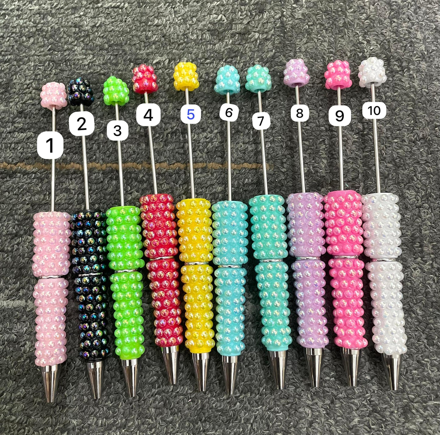 fancy bubble pens diy pens beaded beadable pen colored random mix
