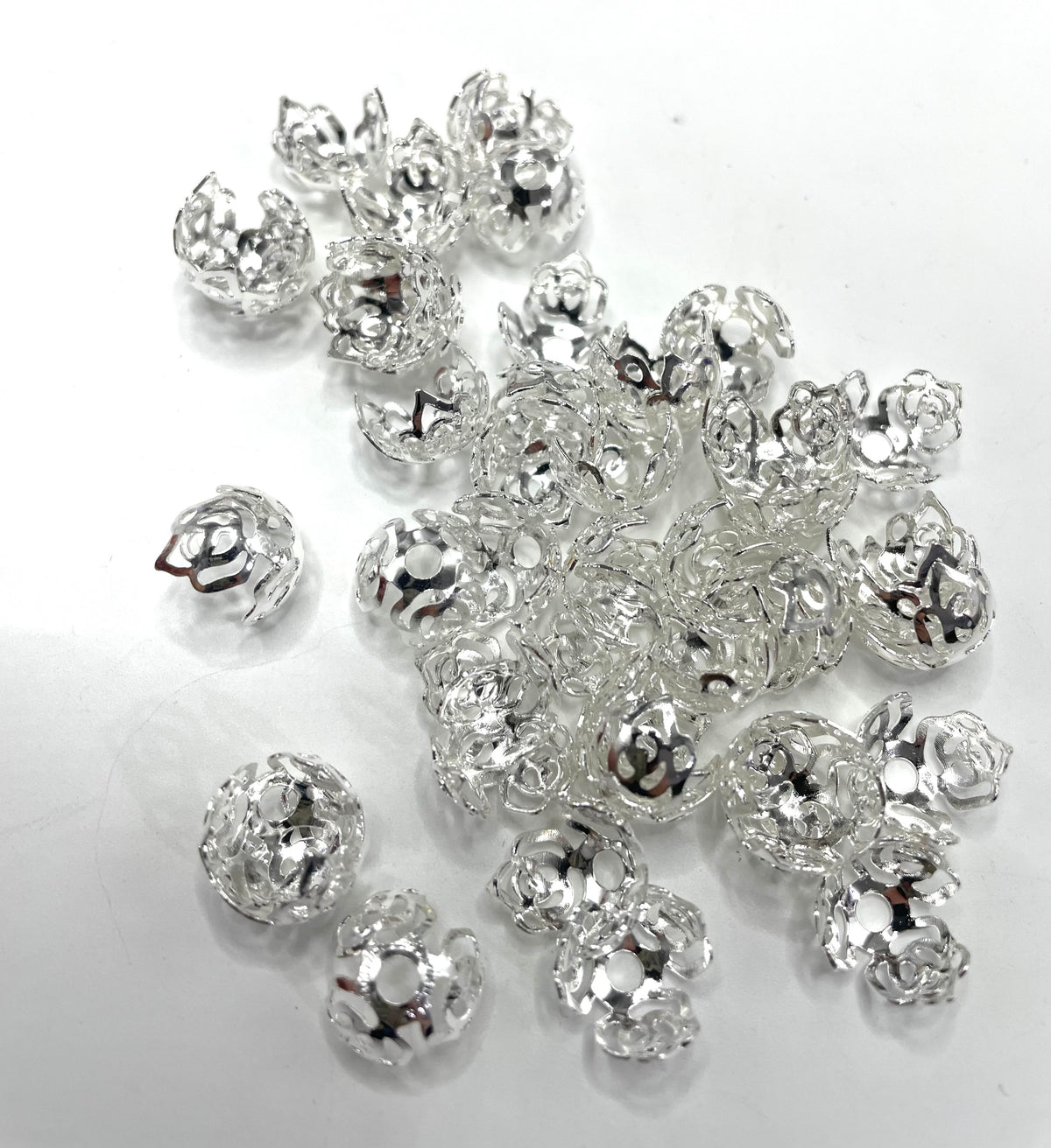 diy beaded beadable beady bead cap (Heart & star & butterfly )Shape Metal With Gold,Silver And Metal Color Heart Bead Spacer variety styles ,16mm