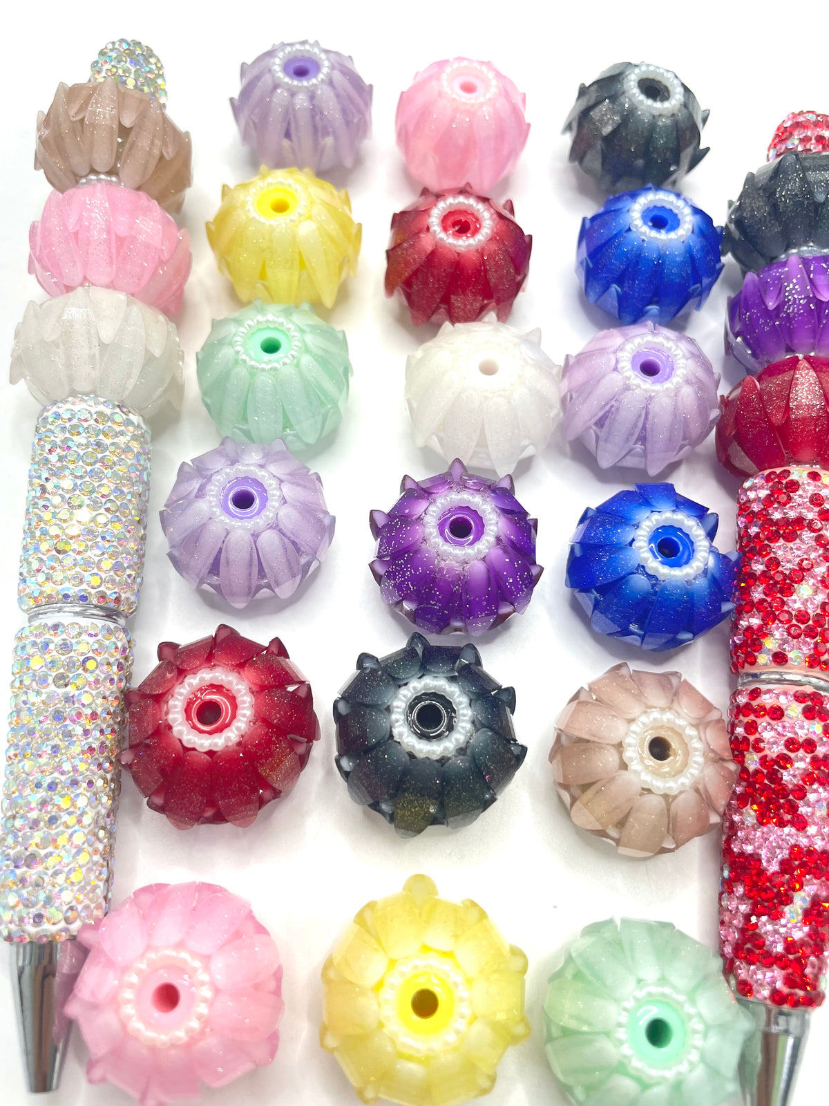 glitter lantern beads double layer lantern fancy beads