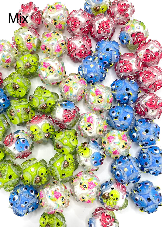 DIY beaded beadable finding Ne-m-o beads