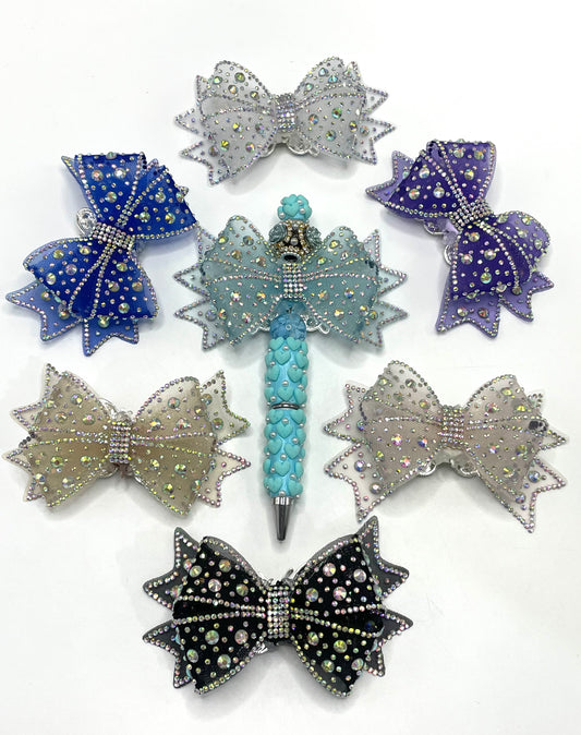 bow Clay beads Large bow Inlay Rhinestone Butterfly and Bow beads Weaving Random Mix