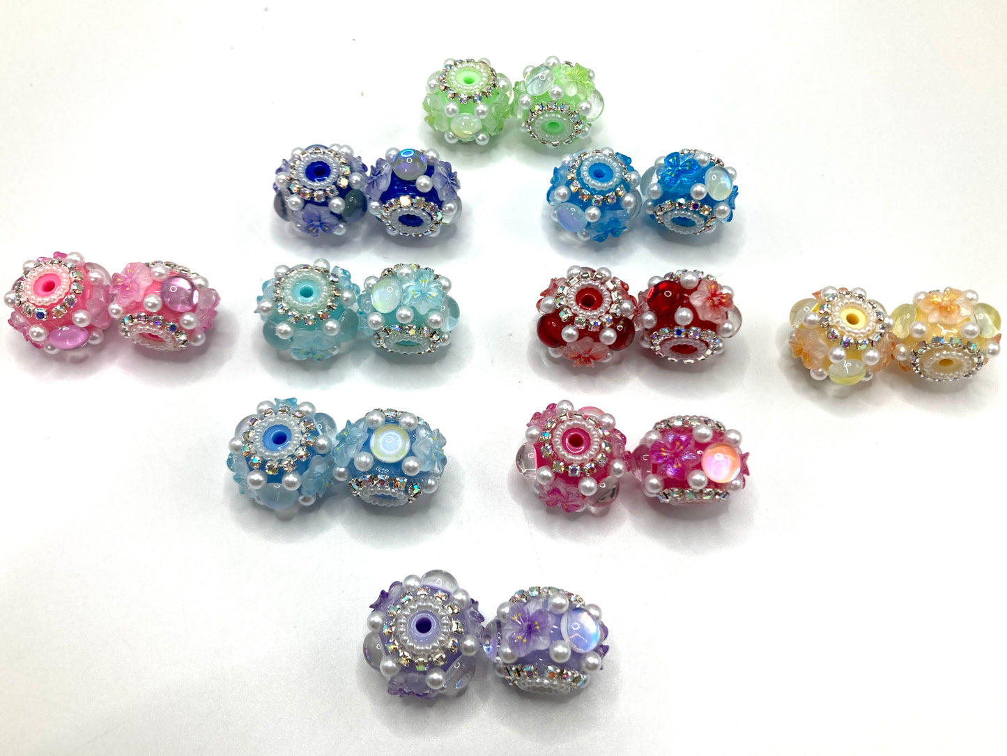 Fancy Beads Bubble Pearl Lily flower Chain pearl gasket beads Bubble flower beads Random Mix