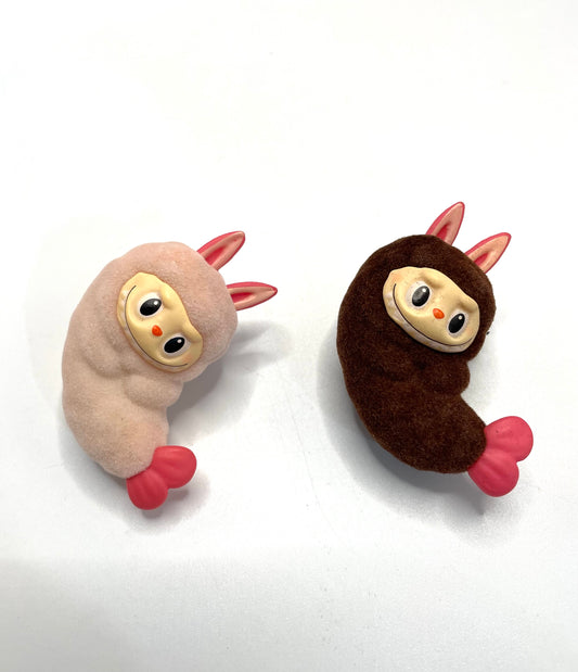 Pen topper fuzzy flocked labu shrimp labu heart colored figure character