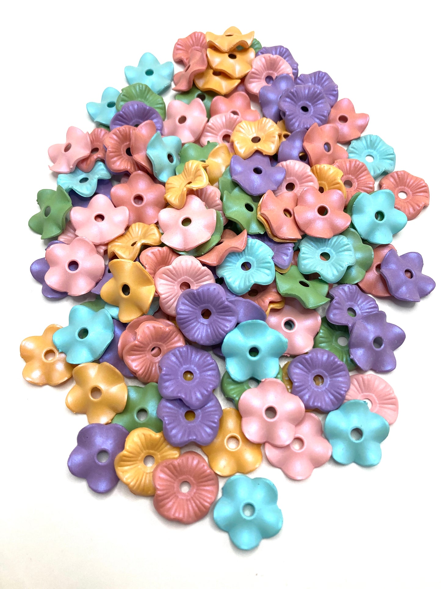 Spacer Wave interval beads Colored flower spacing beads 22mm Random Mix