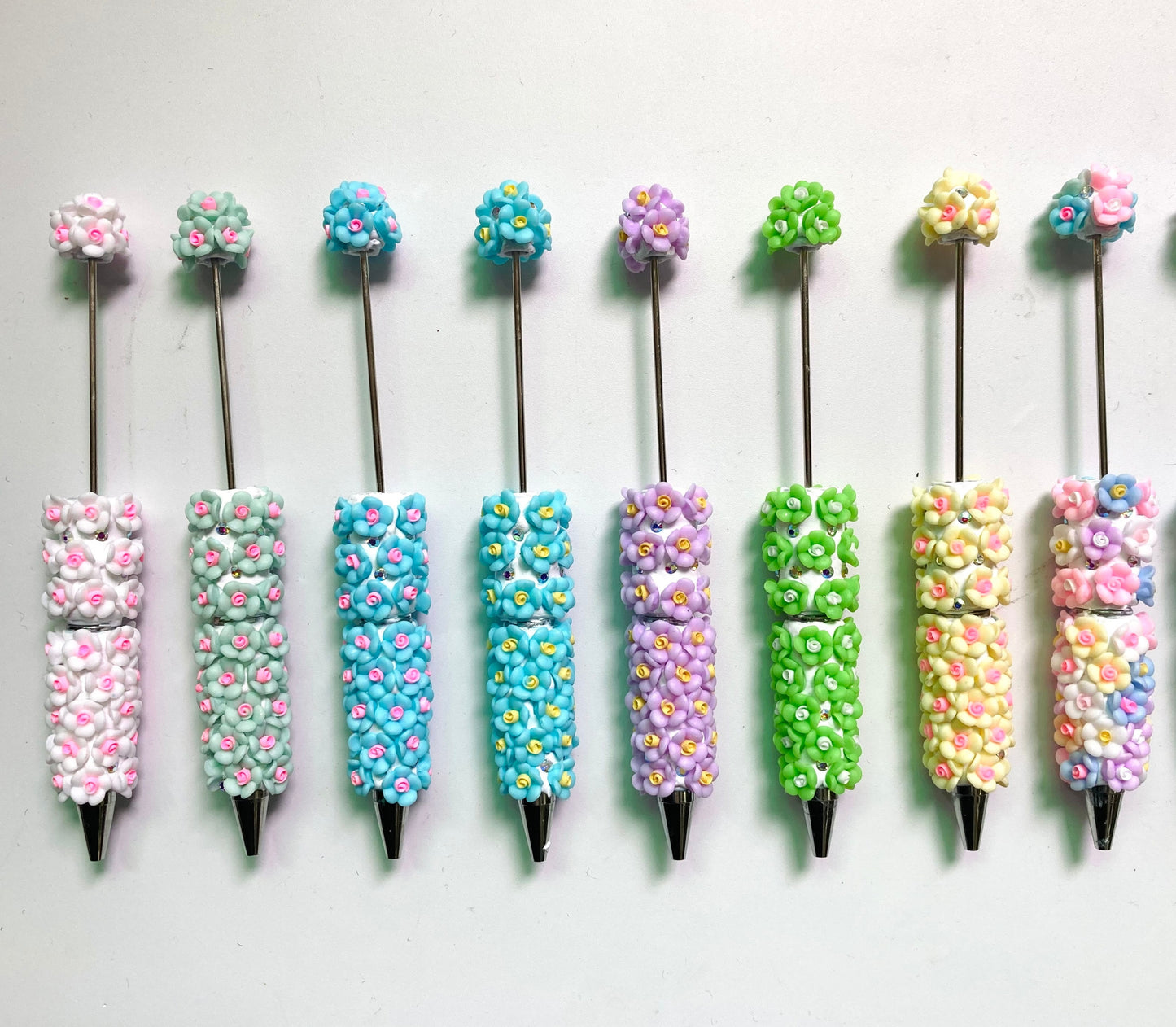 The first DIY beading pen Spring color schemes Flower clay bead pen Random Mix