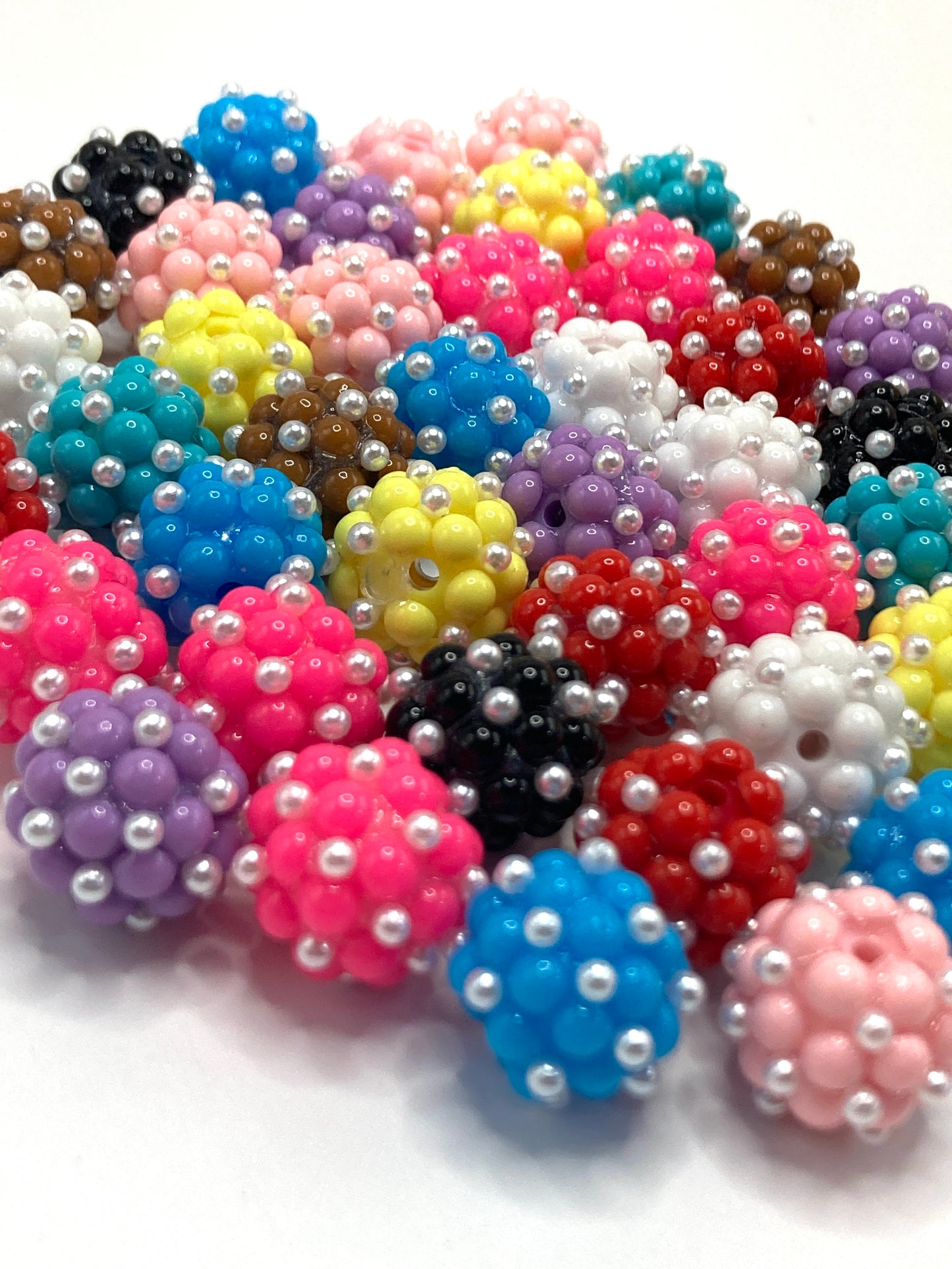 Acrylic beads Bubble pearls Bubble acrylic beads Random Mix