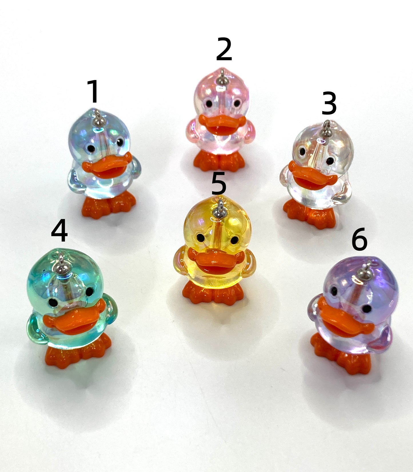 Acrylic pendant Unicorn Duck Transparent multi-color acrylic pendant Random Mix Wide:26 High:37