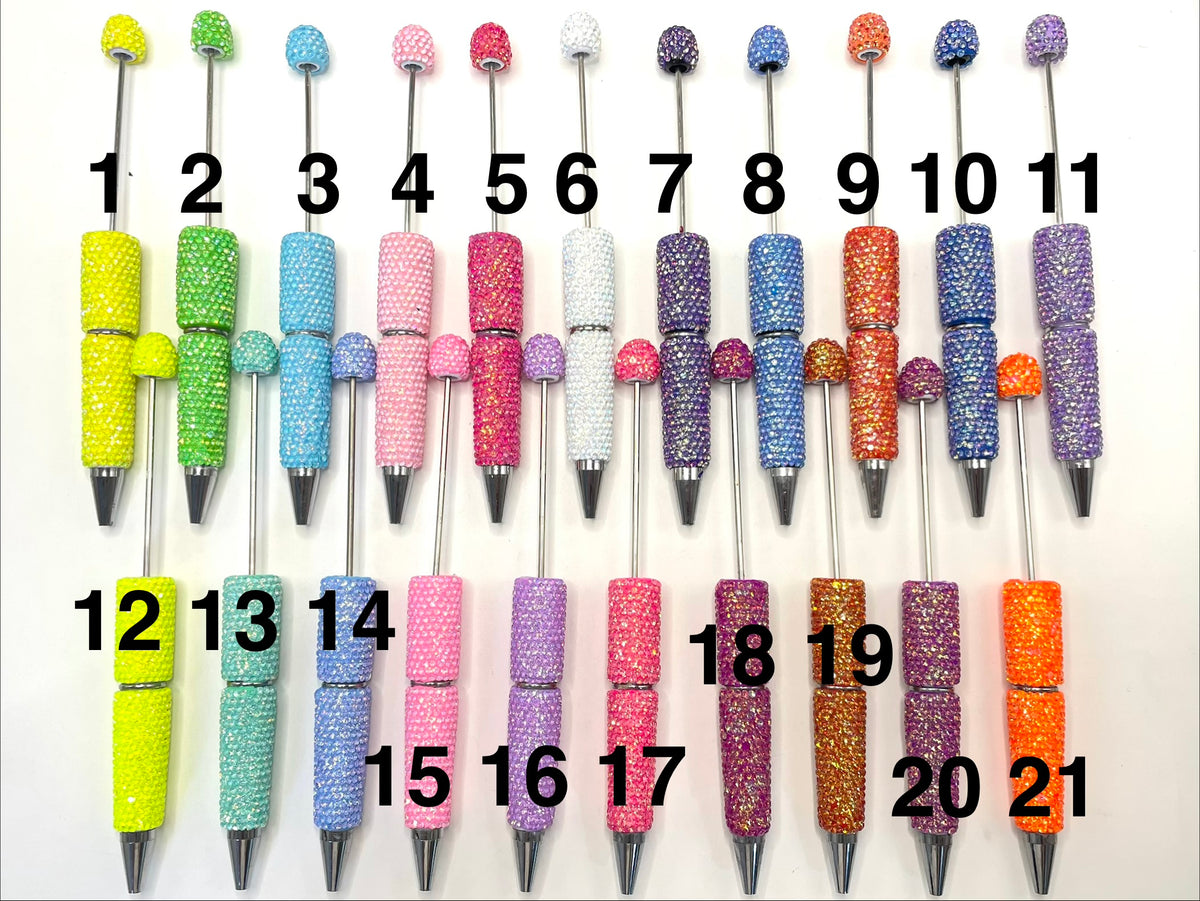 Clay pen Dopamine coloration Neon glitter pen DIY Bead Pen Random Mix