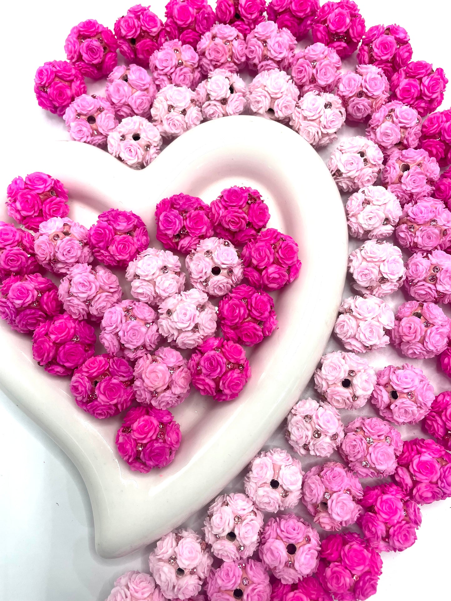 #1-#38Flower beads Soft flower Precious softened clay beads Rhinestone Random Mix