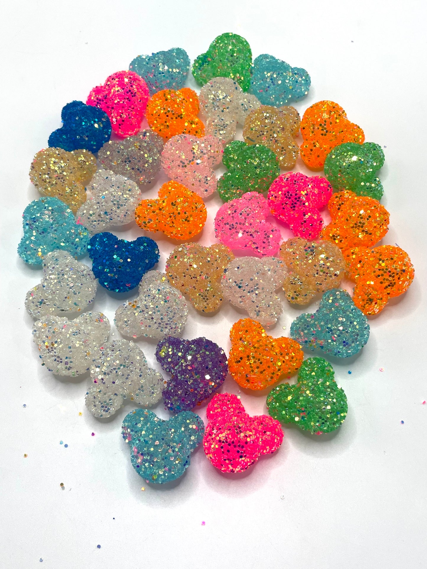 Acrylic beads glitter Sugar Micke Head Acrylic glitter beads 29mm Random Mix