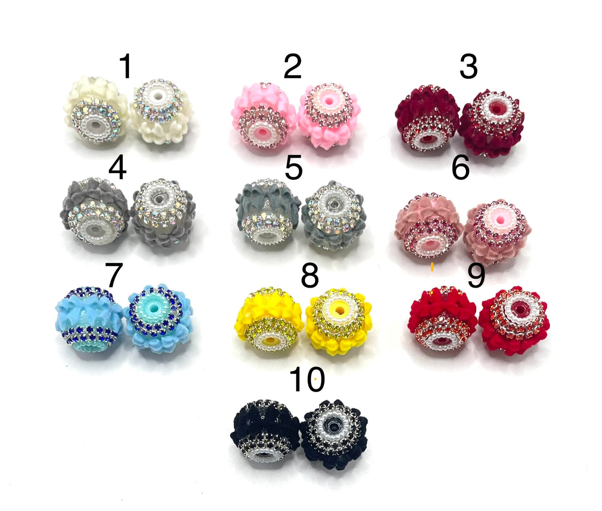 fuzzy bow with color chain fancy beads