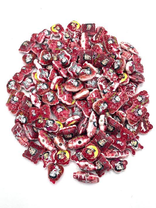 Betty Sexy woman Acrylic beads Various-shaped acrylic beads Random Mix