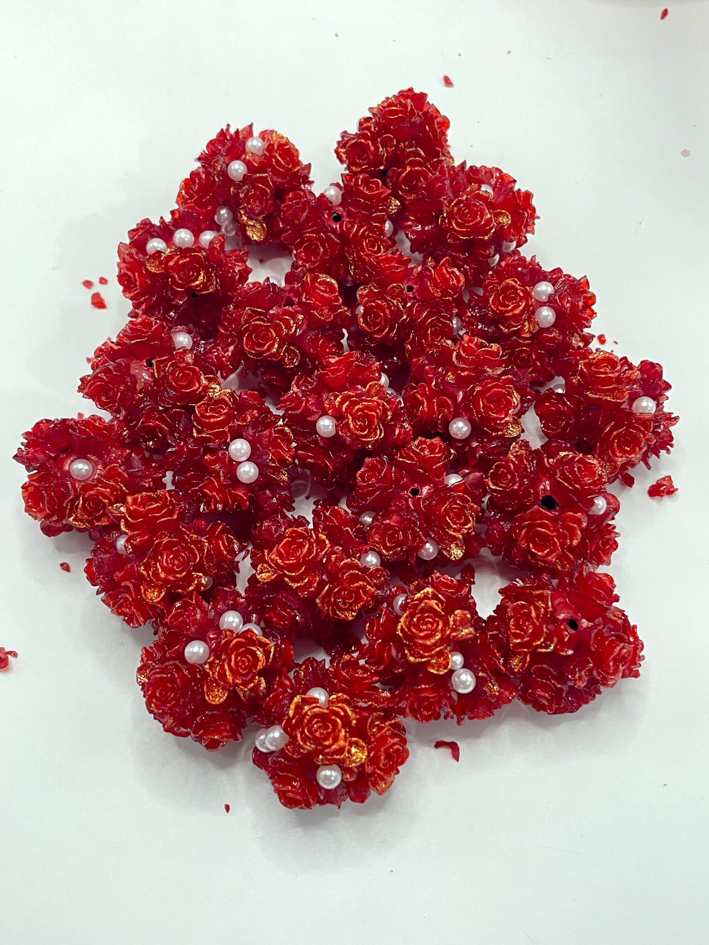 Various styles of flower beads Promotional edition Rose flower Random Mix