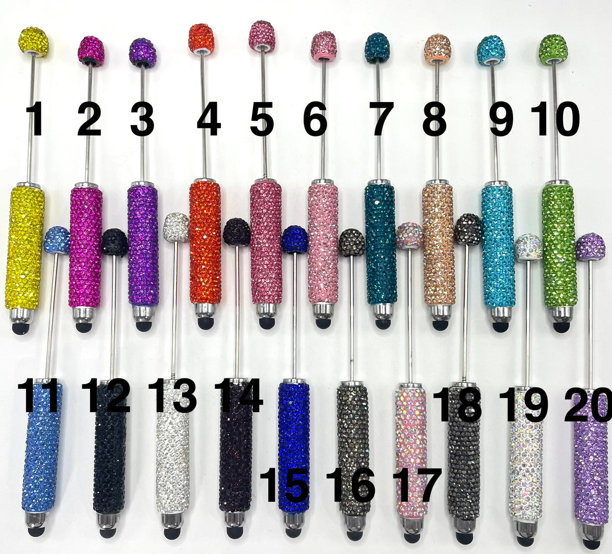 clay pen Clay and rhinestones Ballpoint pen stylus Point pen Random Mix （writable）