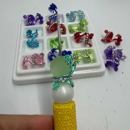 spider bead cap colorful bead cap with rhinestone