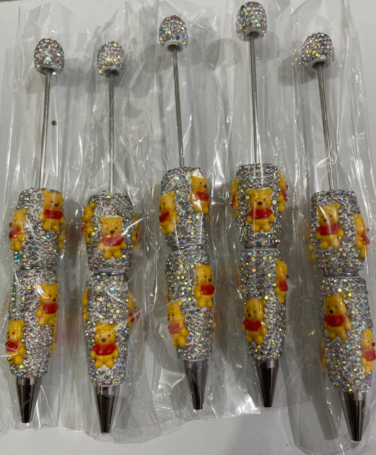 fancy rhinestone pen Winnie Pooh pen diy pen