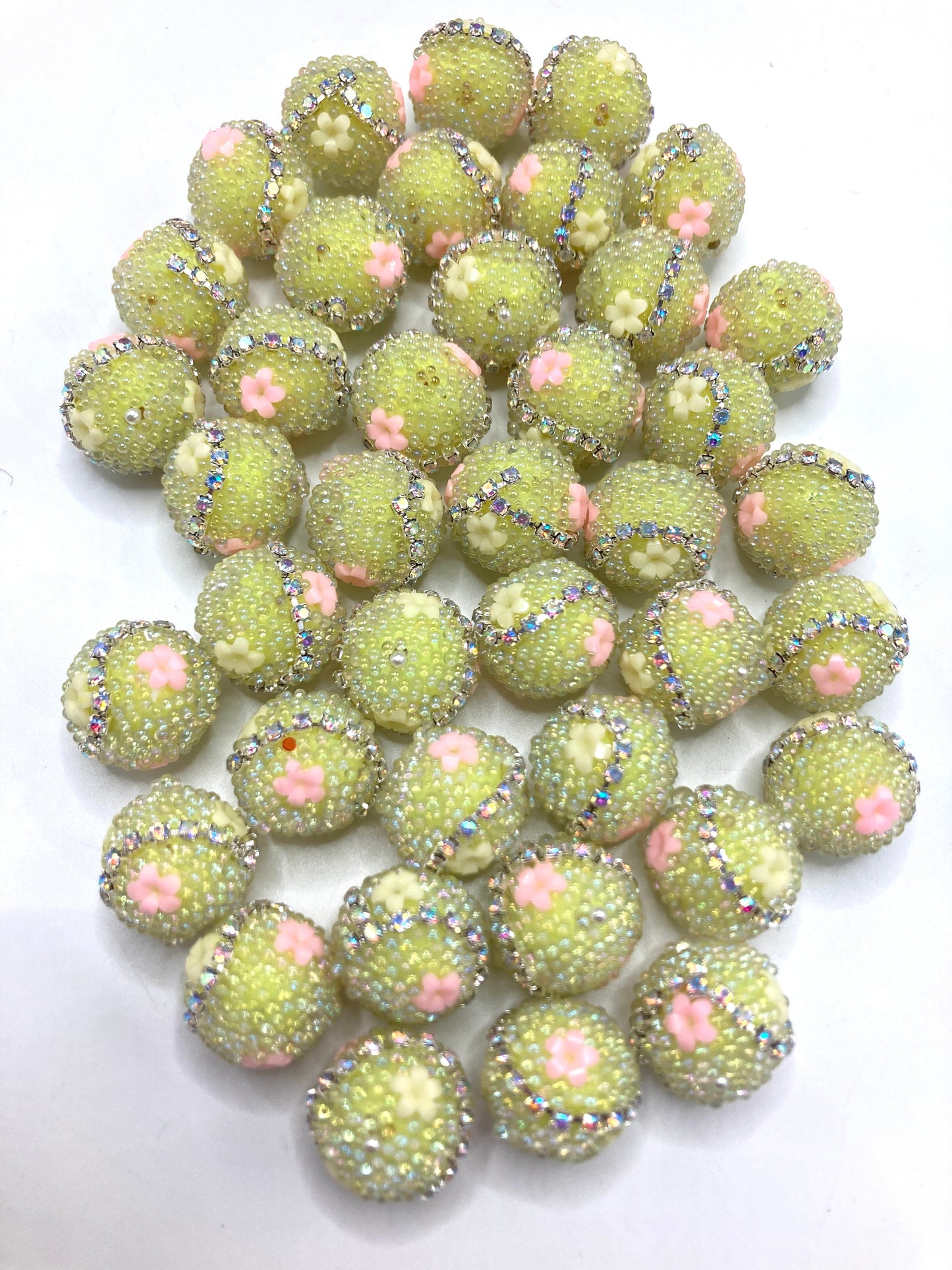 Bubble flowers beads Chain bubble flowers acrylic beads 16mm Random Mix