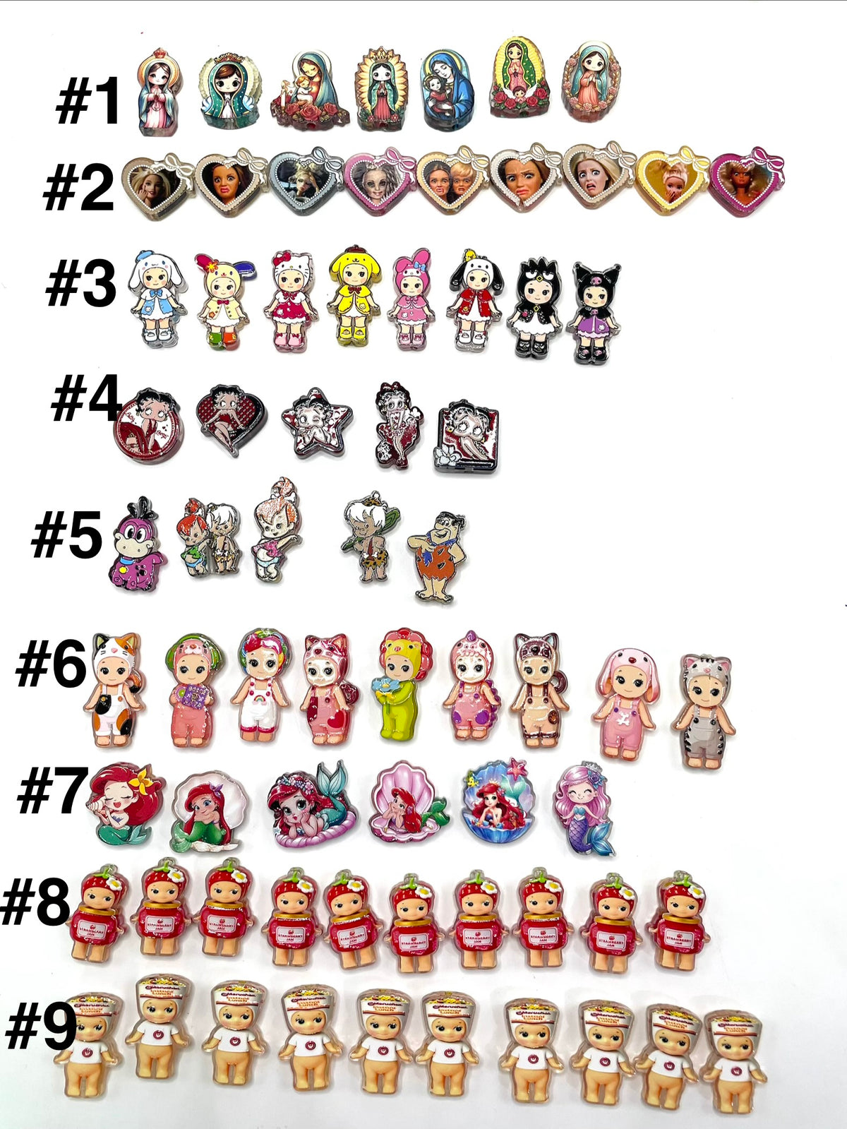 diy beaded beadable arylic  beads figure character beads all of each  style are random mix picking