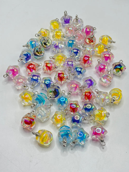 Double layer beads shiny beads acrylic bead pendant beads