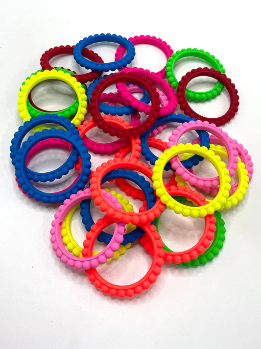 Acrylic beads Neon color Matte Pearl ring 51mm