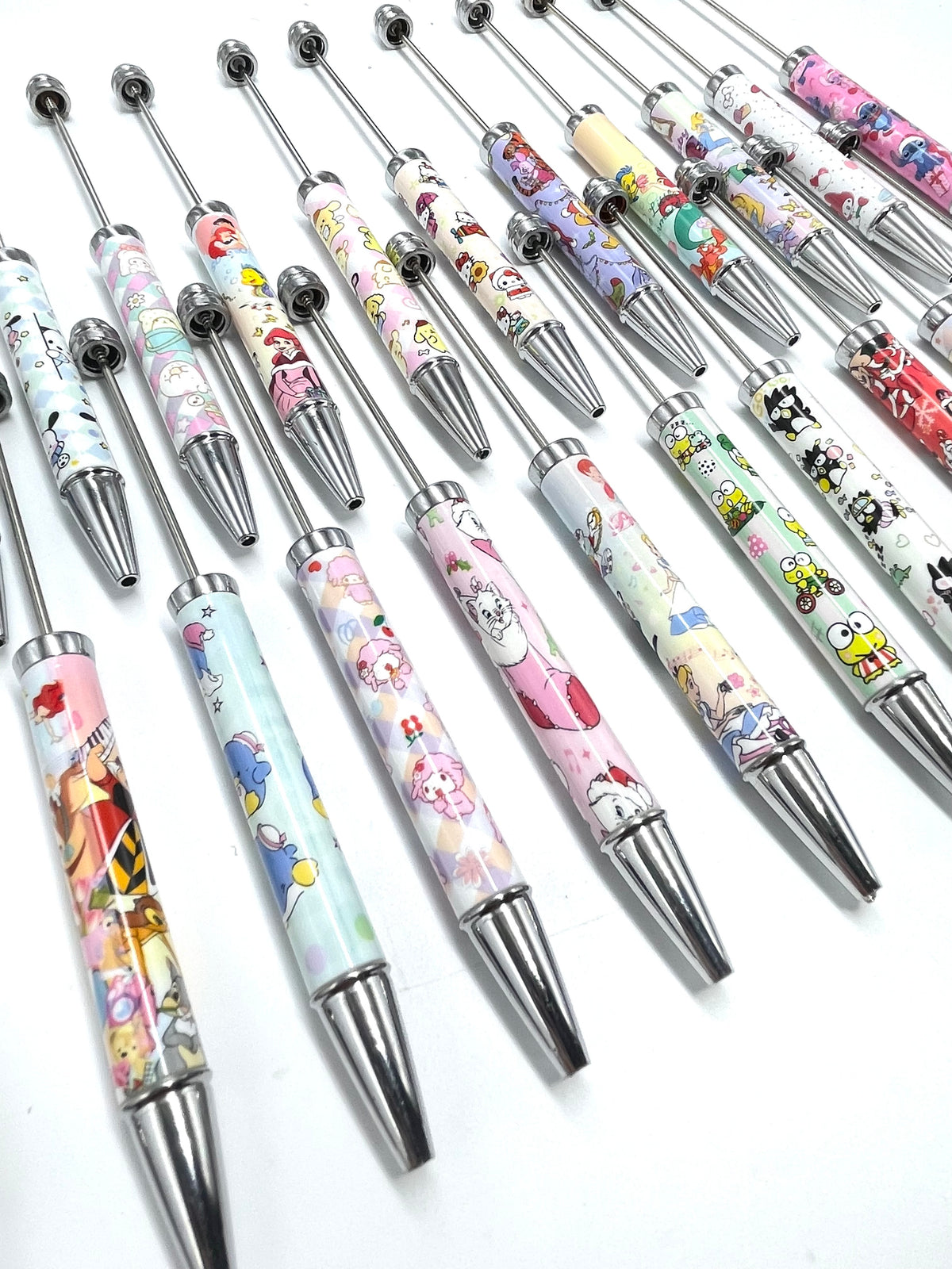 diy beaded beadable pen printed pen princess designer pen