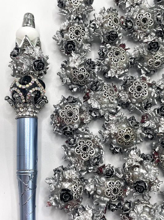 Flower beads Butterfly rose Metal gasket spacers beads Bubble pearls Fancy Beads