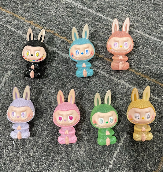 labubu Silicone rubber Figurine Pen Toppers Desktop ornament Random Mix