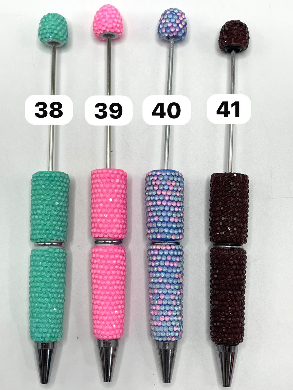#1-#41beaded beadable jelly rhinestone neon colors Clay pen neon pen Neon color Rhinestone DIY Colorful Clay Writing Tools Random Mix