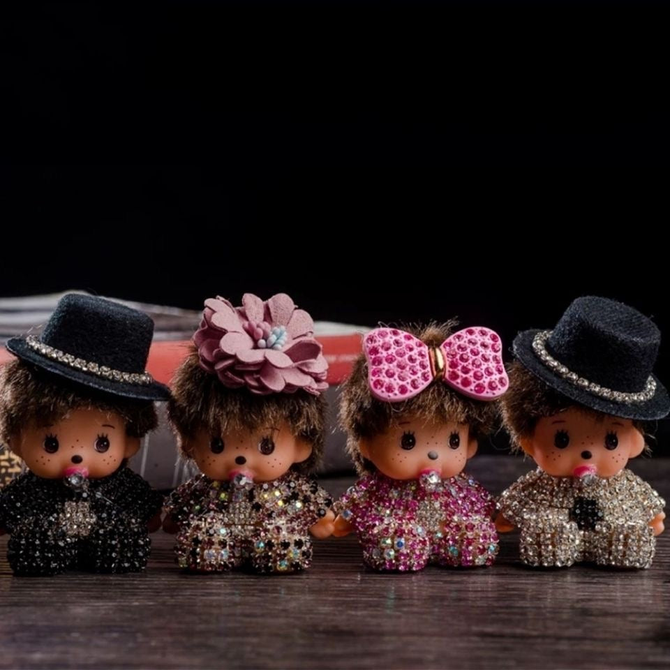 monchichi topper doll character for diy keychain diy pen diy charms