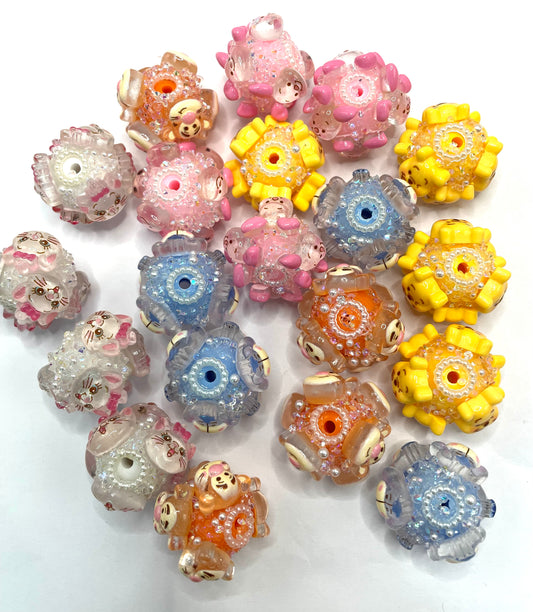 fancy bead acrylic base bead character beads cartoon bead friends bead figure