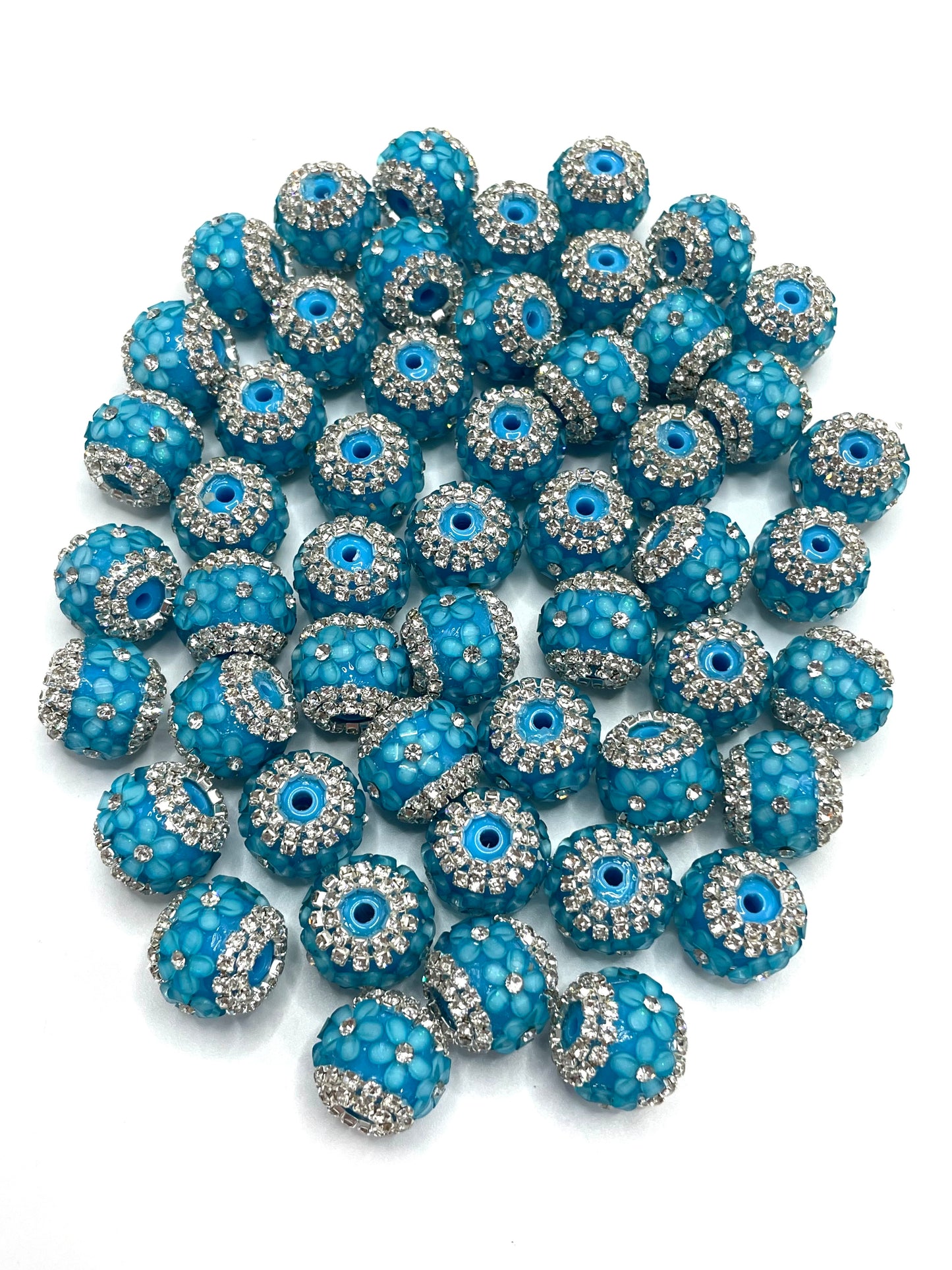 Neon Beaded beads Chain 3D flowers Bright colors Random Mix 16mm