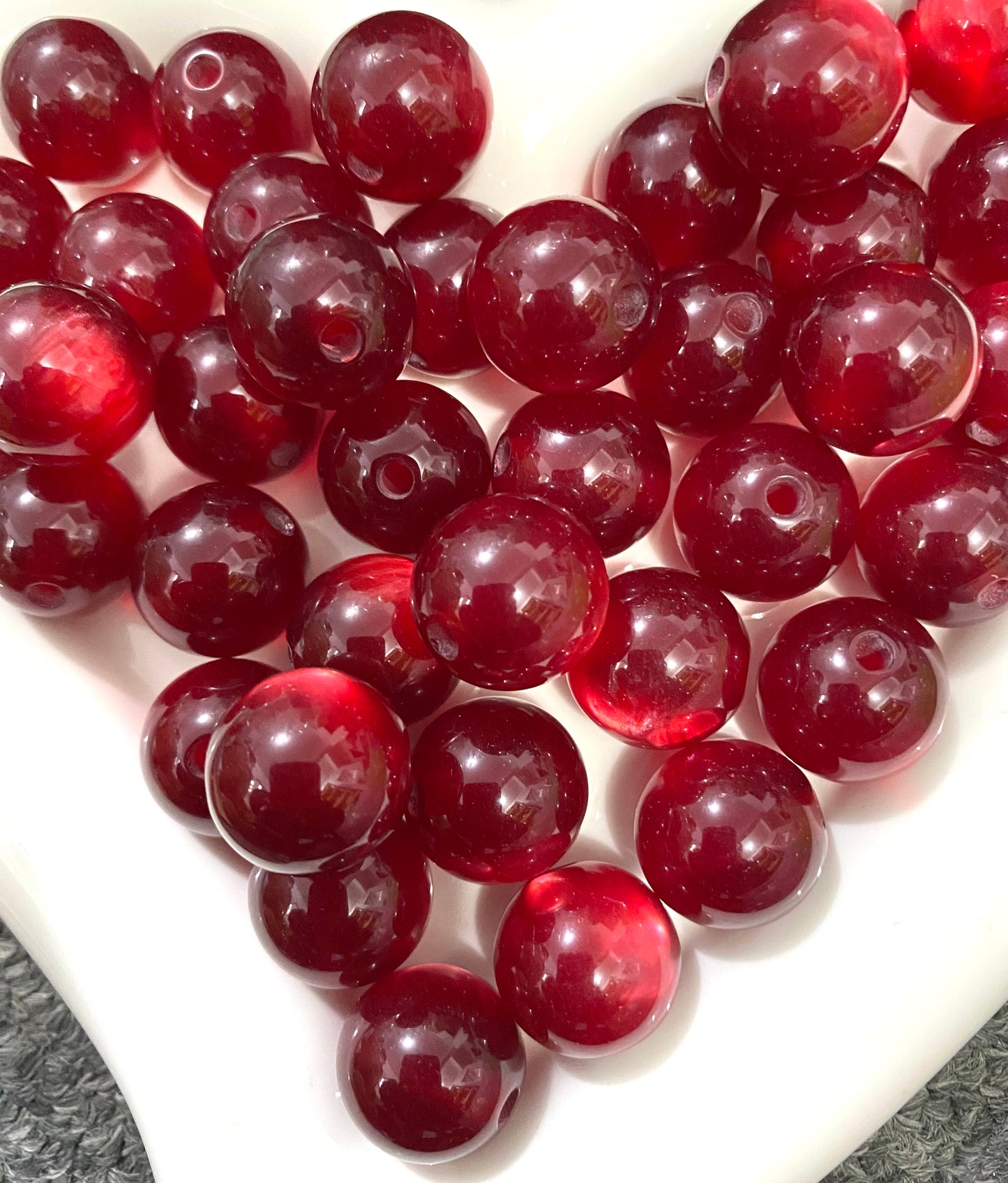 cat eye Acrylic beads glitter Multicolored cat's eye beads 16mm Random Mix