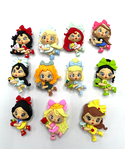 soft PVC rubber figurines topper princess doll without hole