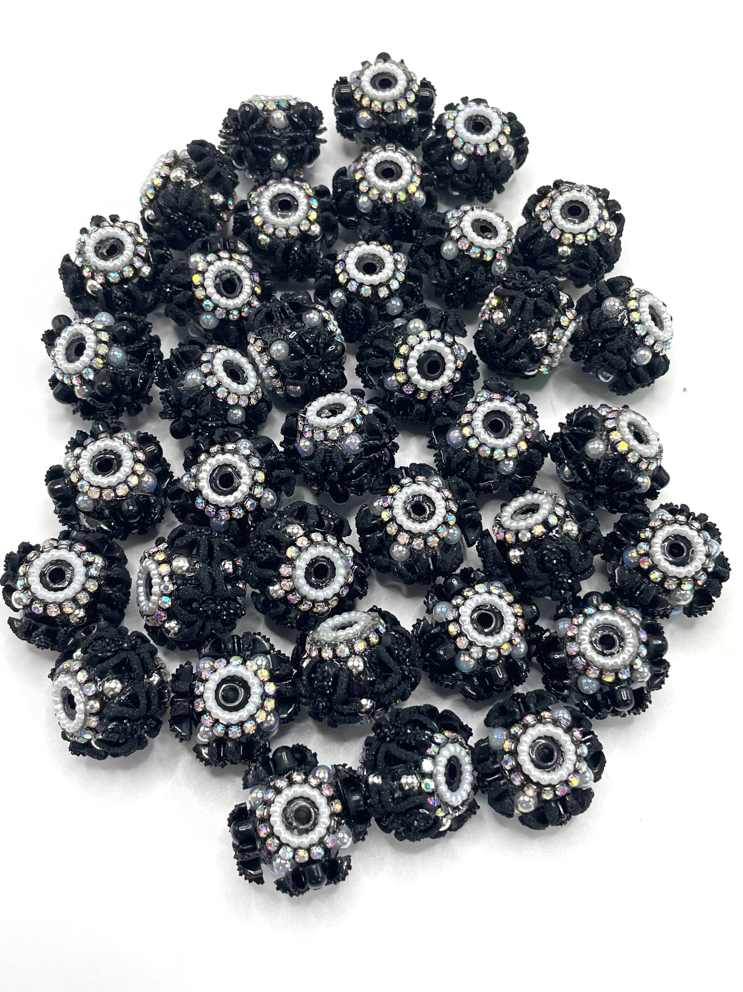 Fancy Beads Halloween Series Spider Beads Pearl gasket spacer Acrylic beads 18mm Random Mix