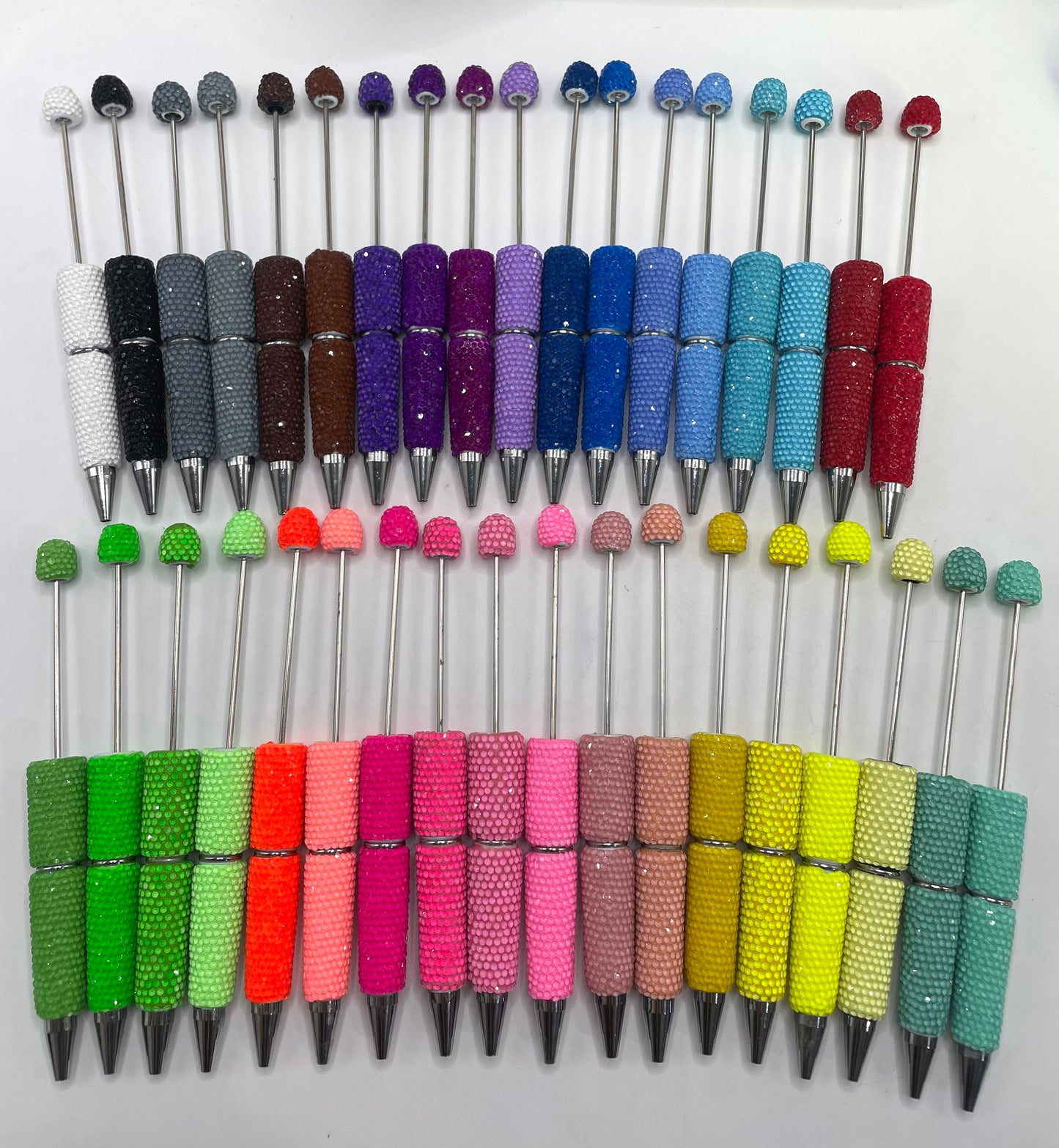 #1-#36 beaded beadable jelly rhinestone neon colors clay pen  rhinestone DIY Colorful Clay Writing Tools Random Mix