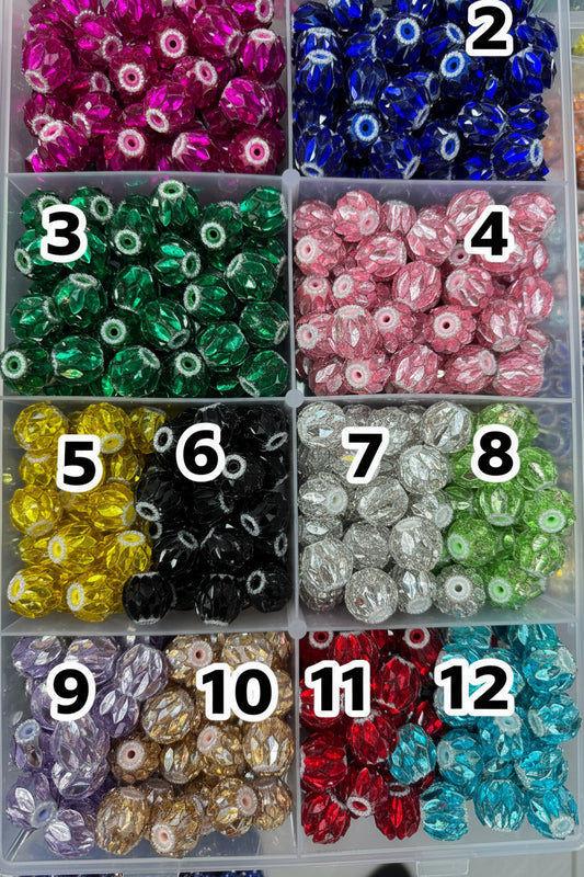 diy beaded beadable horse eye shape bling beads glass fancy beads,colored ,t